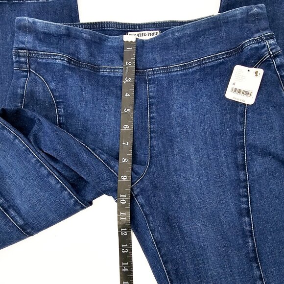 Free People Double Dutch Women's Split Front Mid Rise Pull On Jeggings Size M - Picture 15 of 16